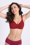 Zivame Basics Double Layered Non Wired 3/4th Coverage Sag Lift Bra - Sundried Tomato — thumbnail 2
